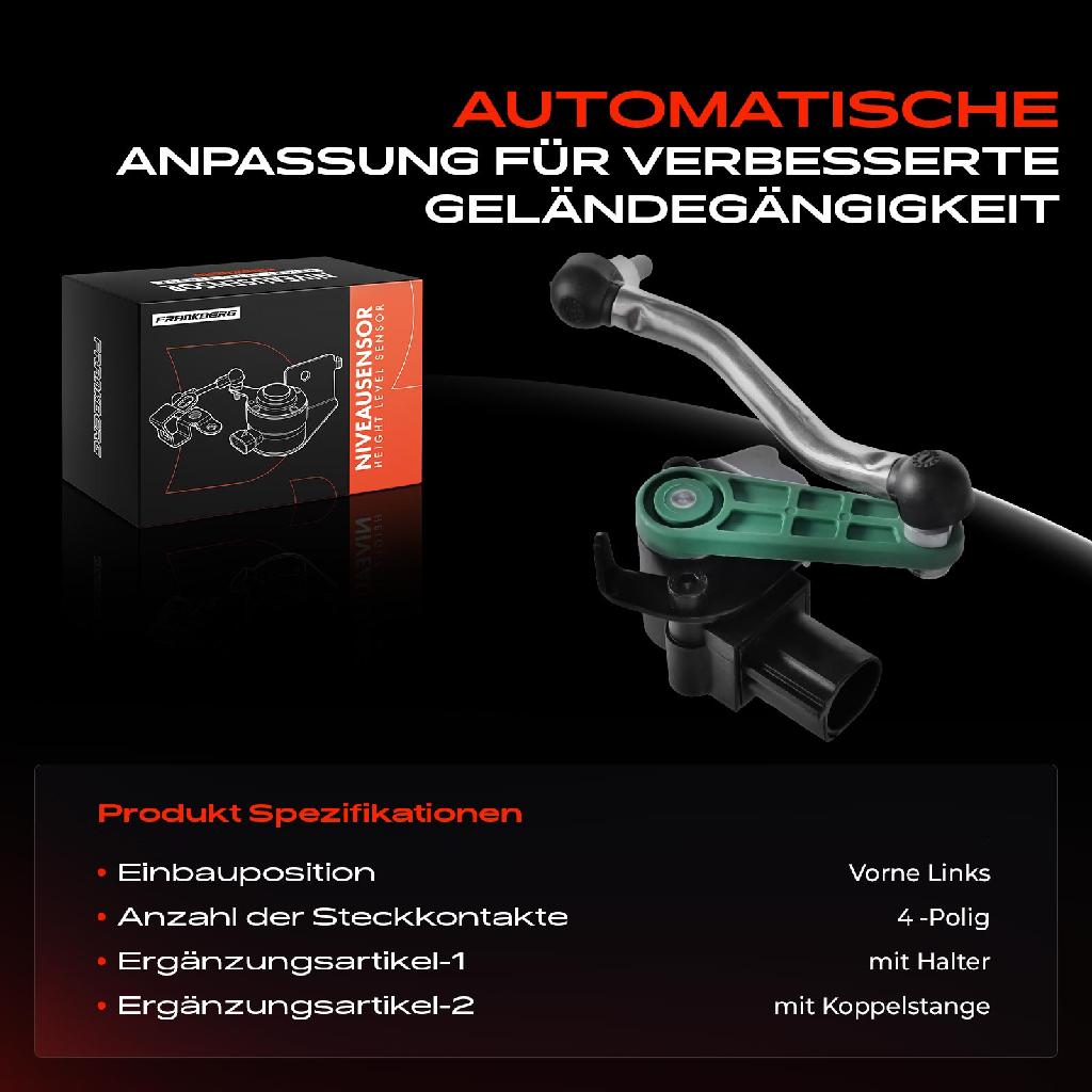 1x Höhensensor Niveauregulierung Vorne Links für Audi A4 8K B8 A5 8T 8F7