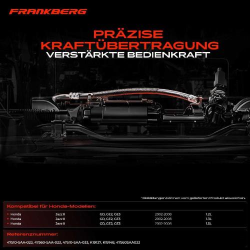 2x Seilzug Feststellbremse Hinterachse beidseitig für Honda Jazz II GD GE2 GE3 2002-2008 Bild 2x Seilzug Feststellbremse Hinterachse beidseitig für Honda Jazz II GD GE2 GE3 2002-2008