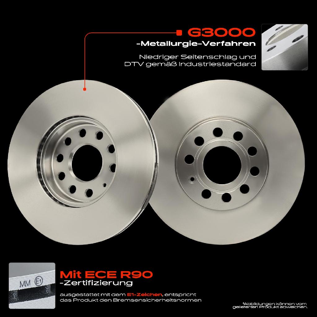 2x Bremsscheiben Vorderachse für VW Golf Plus Sportsvan V Variant VI VII Jetta IV Scirocco Touran