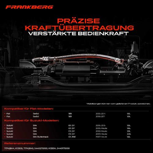 2x Seilzug Feststellbremse Hinterachse beidseitig für Fiat Sedici 189 Suzuki SX4 EY GY Bild 2x Seilzug Feststellbremse Hinterachse beidseitig für Fiat Sedici 189 Suzuki SX4 EY GY