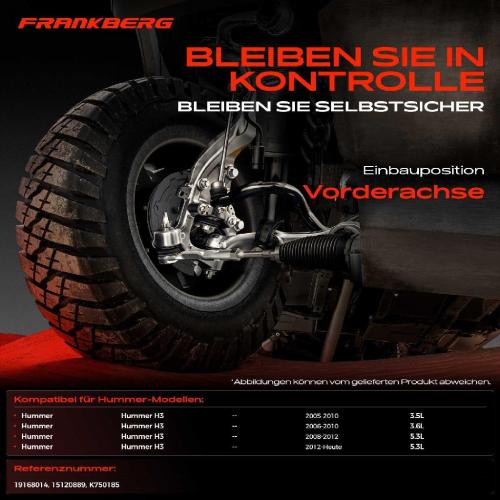 2x Koppelstange Vorderachse für Hummer Hummer H3 3.5L 3.6L 5.3L Bj ab 2005 Bild 2x Koppelstange Vorderachse für Hummer Hummer H3 3.5L 3.6L 5.3L Bj ab 2005