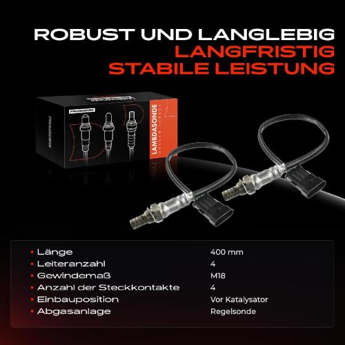 2x Lambdasonde Regelsonde Vor Katalysator für Alfa Romeo 147 156 Mito Fiat 500 Punto Panda Lancia Y Bild 2x Lambdasonde Regelsonde Vor Katalysator für Alfa Romeo 147 156 Mito Fiat 500 Punto Panda Lancia Y