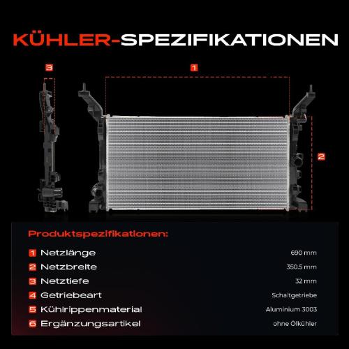 Frankberg 1x Kühler Wasserkühler Motorkühler für Renault Laguna III Grandtour Coupe Latitude Bild Frankberg 1x Kühler Wasserkühler Motorkühler für Renault Laguna III Grandtour Coupe Latitude