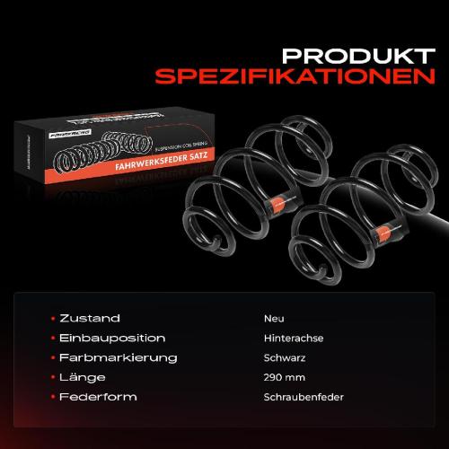 2x Fahrwerksfeder Hinterachse für Saab 9-3 D75 D79 E79 YS3F 9-3 Cabriolet YS3F 2002-2015 Bild 2x Fahrwerksfeder Hinterachse für Saab 9-3 D75 D79 E79 YS3F 9-3 Cabriolet YS3F 2002-2015