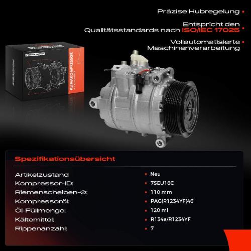 1x Klimakompressor für Mercedes-Benz C-Klasse W203 E-Klasse W211 CLK C209 G-Klasse W463 Bild 1x Klimakompressor für Mercedes-Benz C-Klasse W203 E-Klasse W211 CLK C209 G-Klasse W463
