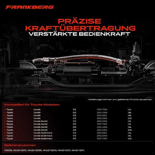 1x Seilzug Feststellbremse Hinterachse rechts für Toyota Corolla Stufenheck Kombi E12 2001-2008 Bild 1x Seilzug Feststellbremse Hinterachse rechts für Toyota Corolla Stufenheck Kombi E12 2001-2008