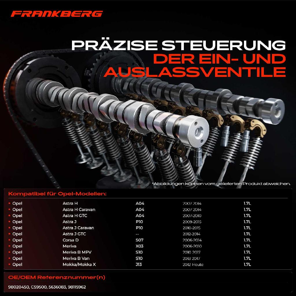 1x Nockenwelle für Opel Astra H L48 Astra J P10 Corsa D S07 Meriva S10 1.7L