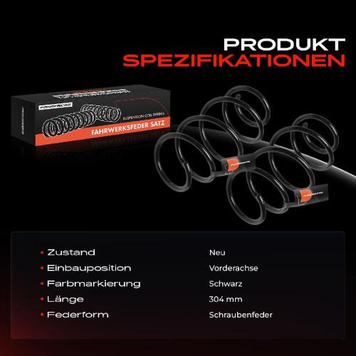 2x Fahrwerksfeder Vorderachse für Honda Jazz II GD GE2 GE3 1.2L 1.3L 2002-2008 Bild 2x Fahrwerksfeder Vorderachse für Honda Jazz II GD GE2 GE3 1.2L 1.3L 2002-2008