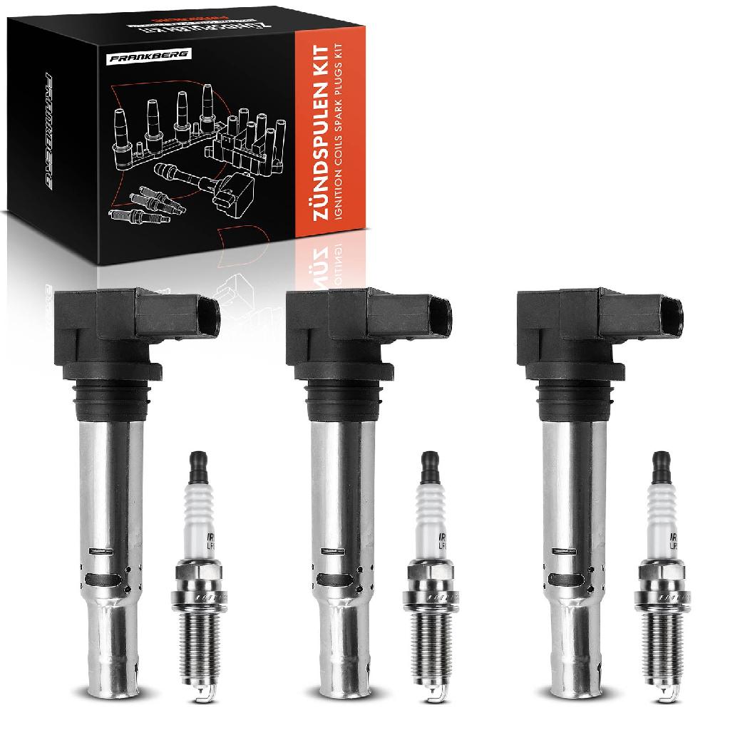 Frankberg 3x Z ndspule+3x Z ndkerze f r VW Golf Polo Passat Beetle Bora Variant Caddy Kasten/MPV CC EOS Jetta Lupo