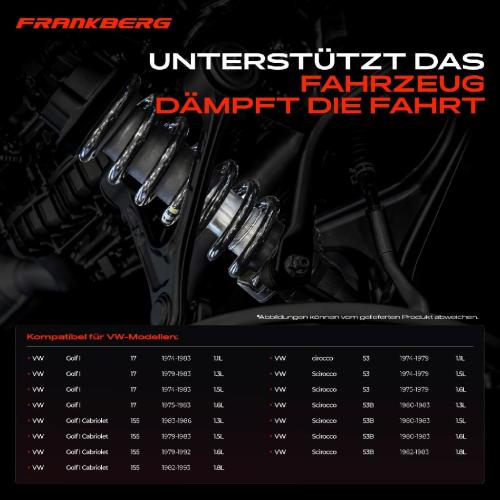 Frankberg 2x Fahrwerksfeder Hinterachse für VW Golf I 17 Golf I Cabriolet 155 Scirocco 53 53B 1974-1993 Bild Frankberg 2x Fahrwerksfeder Hinterachse für VW Golf I 17 Golf I Cabriolet 155 Scirocco 53 53B 1974-1993