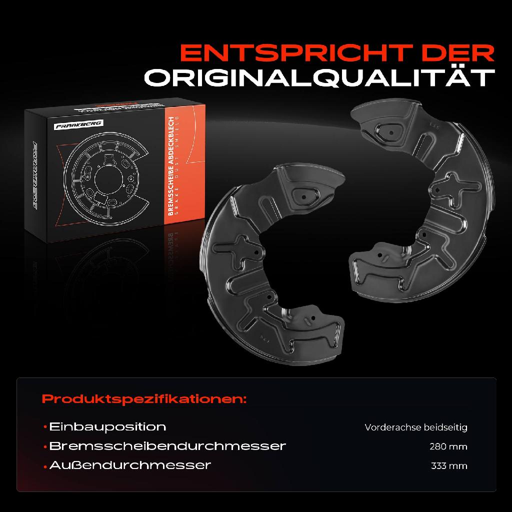 2x Ankerblech Bremsscheibe Vorderachse Beidseitig für Audi A4 Avant 8E2 8EC 8E5 8ED 8H7 B6 B7