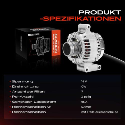 Frankberg 1x Lichtmaschine Generator f r Ford Focus Transit LTI TX 1.8L-2.4L 1998-2017 Bild Frankberg 1x Lichtmaschine Generator f r Ford Focus Transit LTI TX 1.8L-2.4L 1998-2017