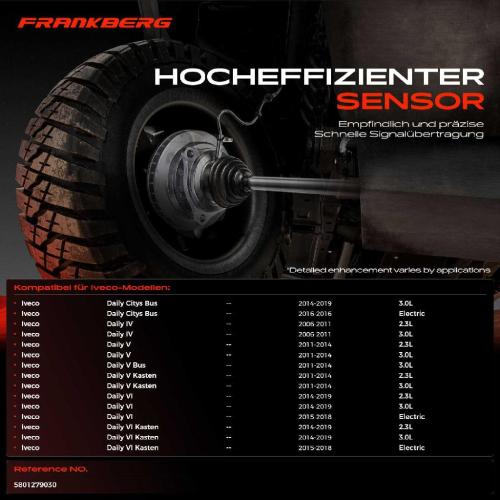 Frankberg 2x ABS Sensor Vorderachse beidseitig f r Iveco Daily Citys Bus IV Kasten V VI 3.0L 2.3L 2006-2019 Bild Frankberg 2x ABS Sensor Vorderachse beidseitig f r Iveco Daily Citys Bus IV Kasten V VI 3.0L 2.3L 2006-2019