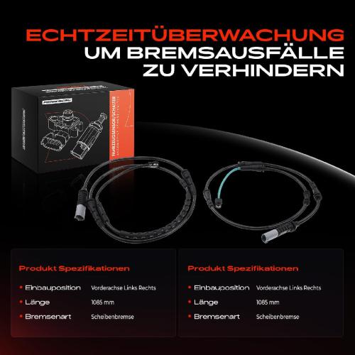 2x Warnkontakt Bremsbelagverschleiß Hinterachse für BMW 5er F10 F18 6 F06 F12 F13 Bild 2x Warnkontakt Bremsbelagverschleiß Hinterachse für BMW 5er F10 F18 6 F06 F12 F13