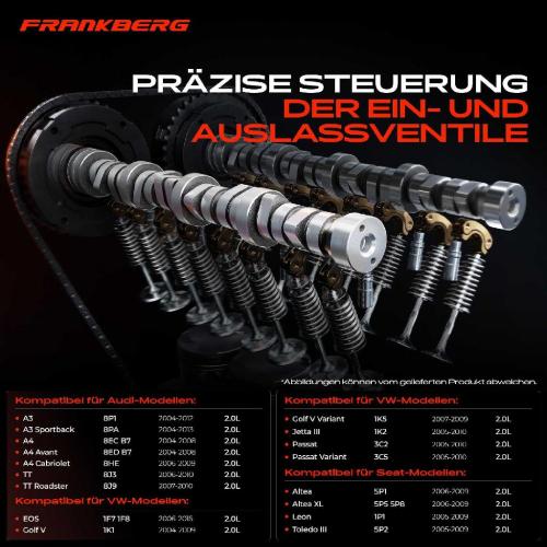 2x Nockenwelle für VW Passat Golf V Audi A3 A4 TT Skoda Seat Bild 2x Nockenwelle für VW Passat Golf V Audi A3 A4 TT Skoda Seat