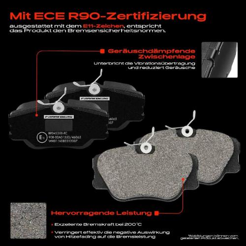 4x Bremsbeläge Vorderachse für Mercedes-Benz C124 W124 S124 W201 W124 A124 C124 S124 1984-1998 Bild 4x Bremsbeläge Vorderachse für Mercedes-Benz C124 W124 S124 W201 W124 A124 C124 S124 1984-1998
