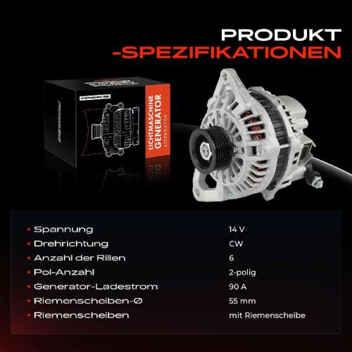 1x Lichtmaschine Generator für Mazda 3 3 Stufenheck BK 1.4L 1.6L 2003-2009 Bild 1x Lichtmaschine Generator für Mazda 3 3 Stufenheck BK 1.4L 1.6L 2003-2009