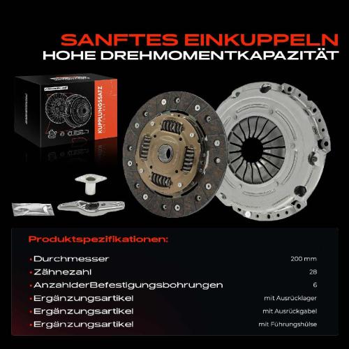 Frankberg 1x Kupplungssatz für VW Golf Plus V New Beetle Cabriolet Polo Audi A2 Seat Cordoba Ibiza III Skoda Bild Frankberg 1x Kupplungssatz für VW Golf Plus V New Beetle Cabriolet Polo Audi A2 Seat Cordoba Ibiza III Skoda
