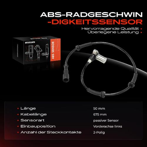 Frankberg 1x ABS Sensor Vorderachse links für Renault Megane I Cabriolet Coach Scenic 2.0L 1.6L 1.9L 1996-2003 Bild Frankberg 1x ABS Sensor Vorderachse links für Renault Megane I Cabriolet Coach Scenic 2.0L 1.6L 1.9L 1996-2003