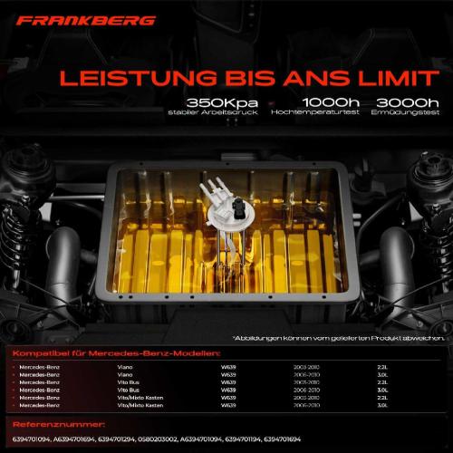 1x Kraftstoffpumpe für Mercedes-Benz Viano W639 Vito Bus Vito/Mixto Kasten 2.2L 3.0L 2003-2010 Bild 1x Kraftstoffpumpe für Mercedes-Benz Viano W639 Vito Bus Vito/Mixto Kasten 2.2L 3.0L 2003-2010