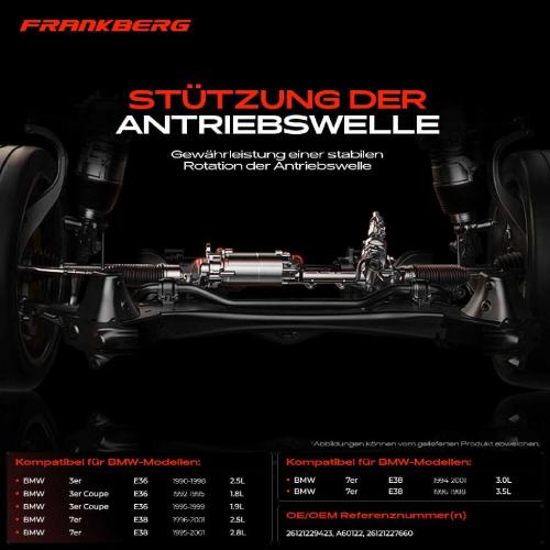 1x Lagerung Gelenkwelle Kardanwellenlager für BMW 3er E36 325i 7er E38 730i 2.5L 3.0L Bild 1x Lagerung Gelenkwelle Kardanwellenlager für BMW 3er E36 325i 7er E38 730i 2.5L 3.0L