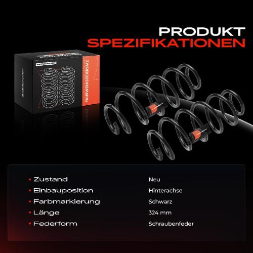 Frankberg 2x Fahrwerksfeder Hinterachse für Citroën C1 II PA PS Peugeot 108 Toyota Aygo B4 Bj ab 2014 Bild Frankberg 2x Fahrwerksfeder Hinterachse für Citroën C1 II PA PS Peugeot 108 Toyota Aygo B4 Bj ab 2014