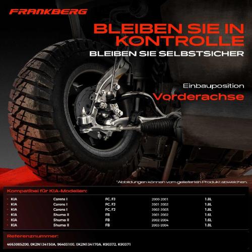Frankberg 2x Koppelstange Vorderachse für KIA Carens I FC FJ Shuma II FB Shuma II Stufenheck 1.8L 1.6L 2000-2006 Bild Frankberg 2x Koppelstange Vorderachse für KIA Carens I FC FJ Shuma II FB Shuma II Stufenheck 1.8L 1.6L 2000-2006