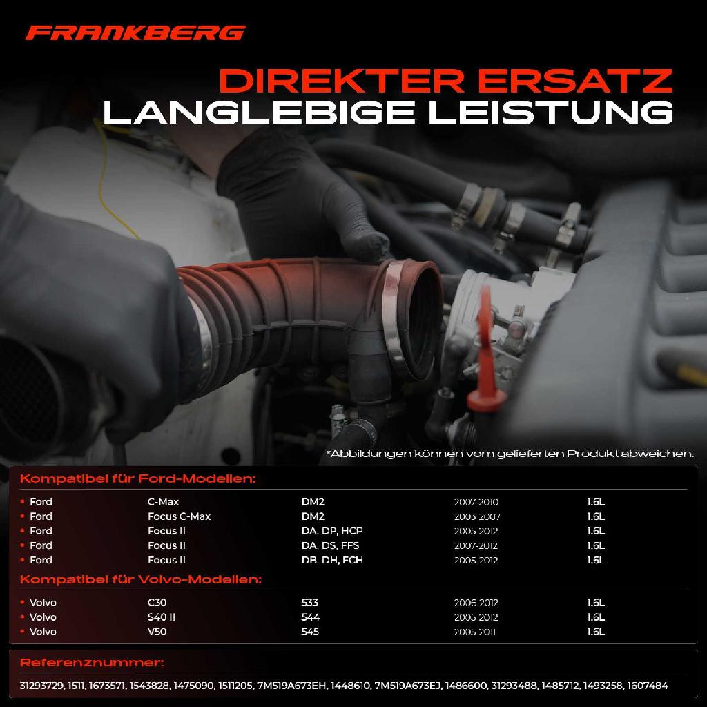 1x Ansaugschlauch, Luftfilter für Ford C-Max DM2 Focus II DA DP HCP Volvo C30 S40 II