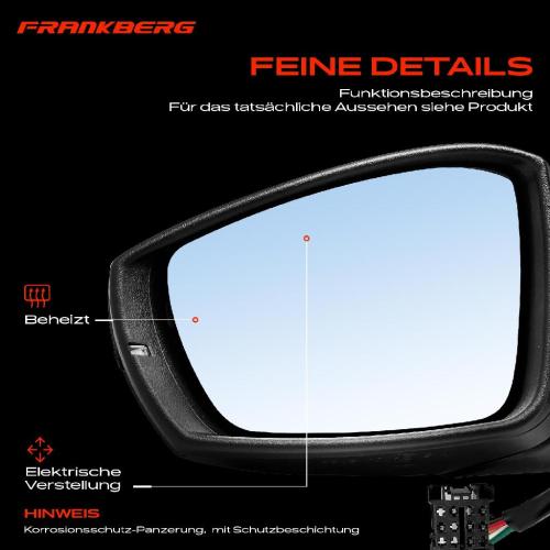 Frankberg 1x Au enspiegel Links f r VW Polo 6C1 6R1 1.2L 1.4L 1.6L 2009-2010 Bild Frankberg 1x Au enspiegel Links f r VW Polo 6C1 6R1 1.2L 1.4L 1.6L 2009-2010