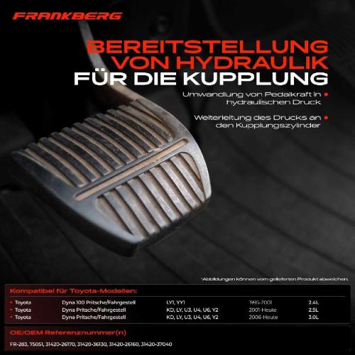 1x Geberzylinder Kupplungsgeberzylinder für Toyota Dyna 100 Pritsche/Fahrgestell Bild 1x Geberzylinder Kupplungsgeberzylinder für Toyota Dyna 100 Pritsche/Fahrgestell