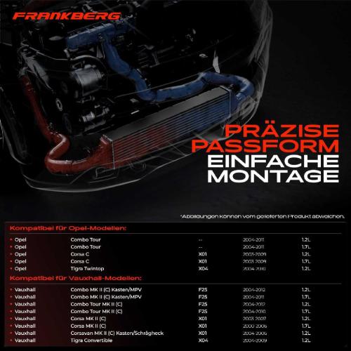 1x Ladeluftkühler Turbokühler für Opel Combo Corsa C F08 X01 Tigra Vauxhall 2000-2012 1.3L 1.7L Bild 1x Ladeluftkühler Turbokühler für Opel Combo Corsa C F08 X01 Tigra Vauxhall 2000-2012 1.3L 1.7L