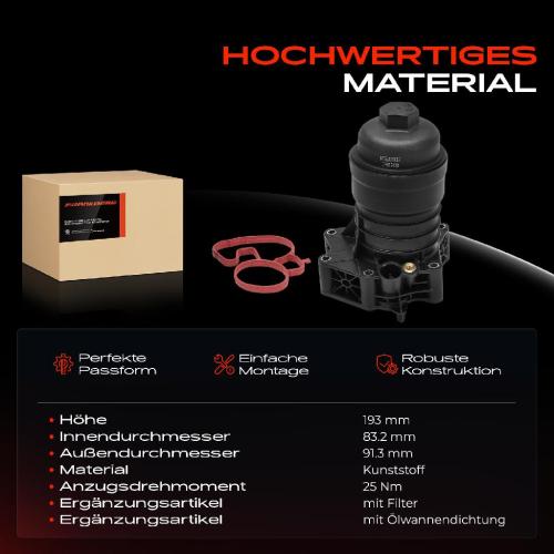1x Ölfiltergehäuse für VW Touareg Audi A4 8W A5 F5 A6 4A A8 4N Q7 Q8 4M Bild 1x Ölfiltergehäuse für VW Touareg Audi A4 8W A5 F5 A6 4A A8 4N Q7 Q8 4M