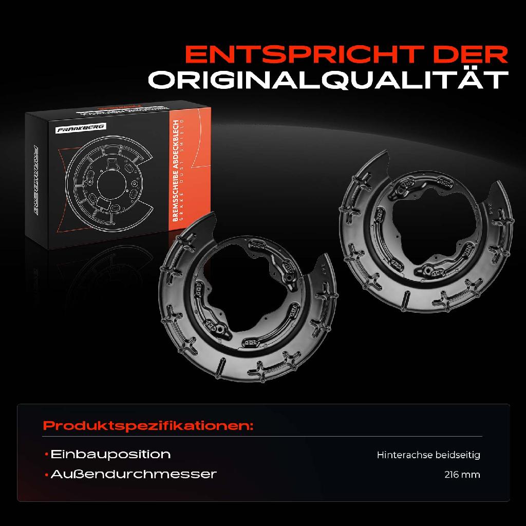 2x Ankerblech Bremsscheibe Hinterachse Beidseitig für Hyundai i30 i30 Kombi KIA Cee'D SW Pro Cee'D