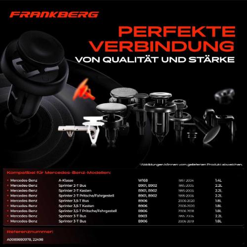 20x Befestigungsclips Verkleidung für Mercedes-Benz Sprinter W168 B901 B903 B906 Bild 20x Befestigungsclips Verkleidung für Mercedes-Benz Sprinter W168 B901 B903 B906