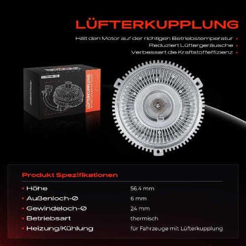 1x Lüfterkupplung Kühlerlüfte für BMW 3er E46 7er E65 E66 E67 X5 E53 Bild 1x Lüfterkupplung Kühlerlüfte für BMW 3er E46 7er E65 E66 E67 X5 E53