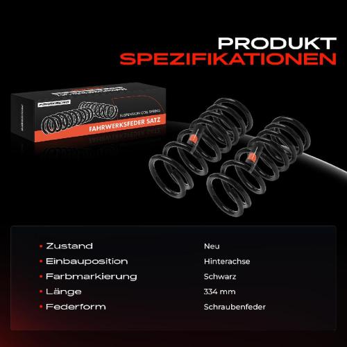 Frankberg 2x Fahrwerksfeder Hinterachse für Audi Q5 FYB FYG 2.0L Bj ab 2016 Bild Frankberg 2x Fahrwerksfeder Hinterachse für Audi Q5 FYB FYG 2.0L Bj ab 2016