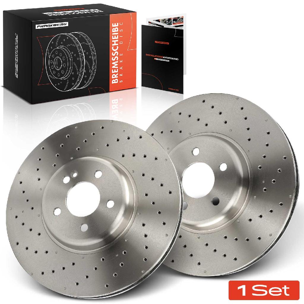 Frankberg 2x Bremsscheiben Vorderachse für Mercedes-Benz W205 A205 C205 S205 C257 W213 Bj ab 2015