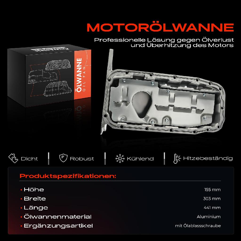 1x Ölwanne Motorölwanne für Opel Astra G Astra F Combo Corsa B Zafira A 1991-2005 1.4L 1.6L