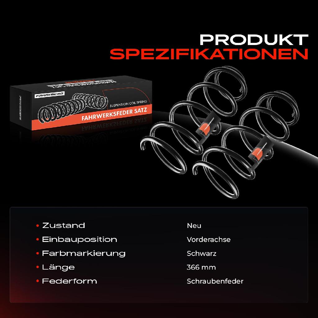 2x Fahrwerksfeder Vorderachse für Ford Tourneo Transit Connect P65 P70 P80 2002-2013