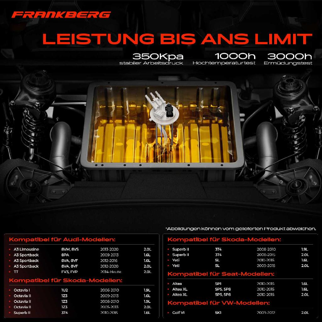 1x Kraftstoffpumpe für VW Golf VI Variant VII Audi A3 Limousine Sportback TT Seat Altea XL Skoda