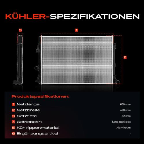 Frankberg 1x Kühler Wasserkühler Motorkühler für VW Tiguan 5N Sharan 7N1 Seat 2.0L Bild Frankberg 1x Kühler Wasserkühler Motorkühler für VW Tiguan 5N Sharan 7N1 Seat 2.0L