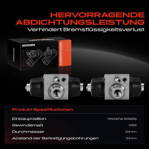 2x Radbremszylinder Hinten für VW Passat 35I Audi 100 Seat Skoda 1.5L-2.4L Bild 2x Radbremszylinder Hinten für VW Passat 35I Audi 100 Seat Skoda 1.5L-2.4L