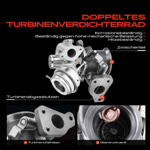 1x Abgasturbolader für Fiat 500 C Fiorino Kasten/MPV Grande Punto Panda Kasten/Schrägheck Ford Opel Peugeot Bild 1x Abgasturbolader für Fiat 500 C Fiorino Kasten/MPV Grande Punto Panda Kasten/Schrägheck Ford Opel Peugeot