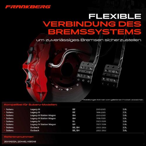 2x Bremsschlauch Bremsschläuche Hinten für Subaru Legacy III BE Outback BE BH Bild 2x Bremsschlauch Bremsschläuche Hinten für Subaru Legacy III BE Outback BE BH