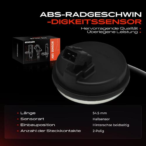1x ABS Sensor Hinterachse beidseitig für Hyundai Ioniq AE Veloster JS JSN 1.6L Bj ab 2016 Bild 1x ABS Sensor Hinterachse beidseitig für Hyundai Ioniq AE Veloster JS JSN 1.6L Bj ab 2016
