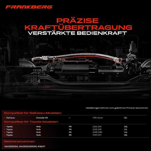 1x Seilzug Feststellbremse Hinterachse links für Toyota Yaris P9 Daihatsu Charade VIII Bild 1x Seilzug Feststellbremse Hinterachse links für Toyota Yaris P9 Daihatsu Charade VIII