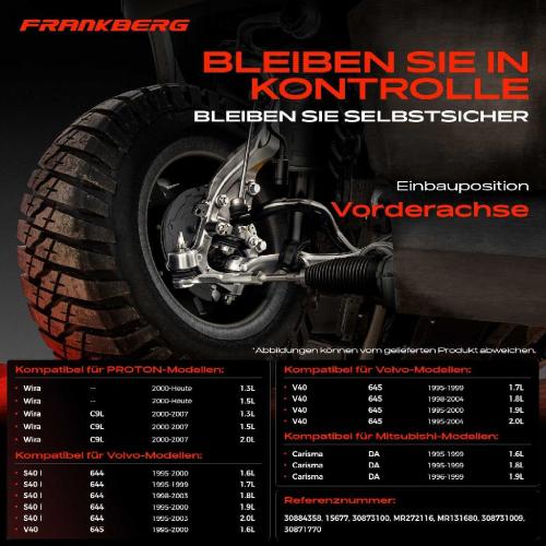 2x Koppelstange Vorderachse für Mitsubishi Carisma Stufenheck PROTON Wira Hatchback Volvo S40 I V40 Kombi Bild 2x Koppelstange Vorderachse für Mitsubishi Carisma Stufenheck PROTON Wira Hatchback Volvo S40 I V40 Kombi