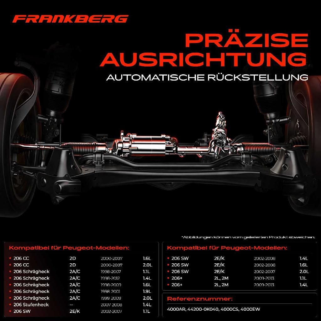 1x Lenkgetriebe Servolenkgetriebe für Peugeot 206 CC 2D SW 2E/K 206 2L 2A/C