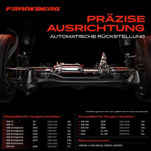 1x Lenkgetriebe Servolenkgetriebe für Peugeot 206 CC 2D SW 2E/K 206 2L 2A/C Bild 1x Lenkgetriebe Servolenkgetriebe für Peugeot 206 CC 2D SW 2E/K 206 2L 2A/C