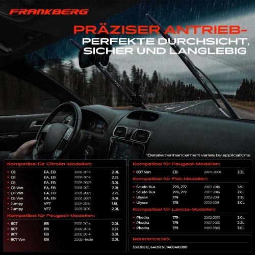 Frankberg 1x Wischermotor Scheibenwischermotor Hinten für Citroën C8 Fiat Scudo Peugeot 807 Bild Frankberg 1x Wischermotor Scheibenwischermotor Hinten für Citroën C8 Fiat Scudo Peugeot 807